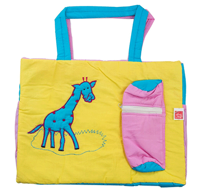 love baby giraffe cloth bag - mother bag - baby bag (yellow)